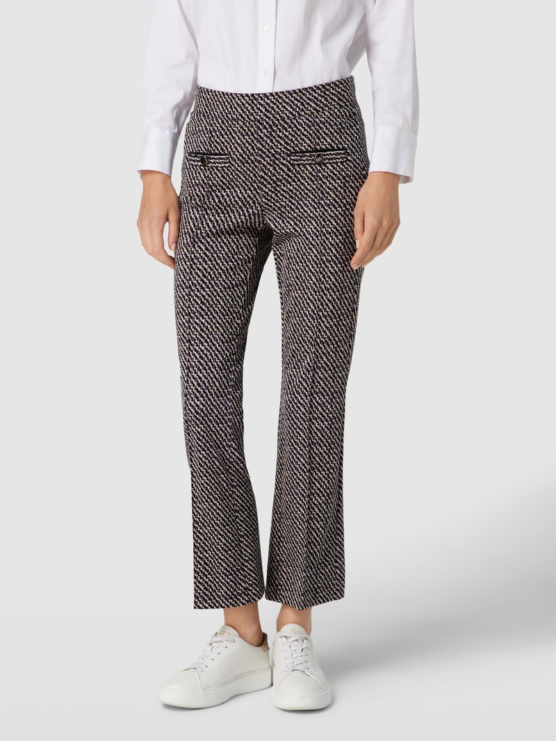 Verkürzte Hose mit Allover-Muster Modell 'Ranee' in lila