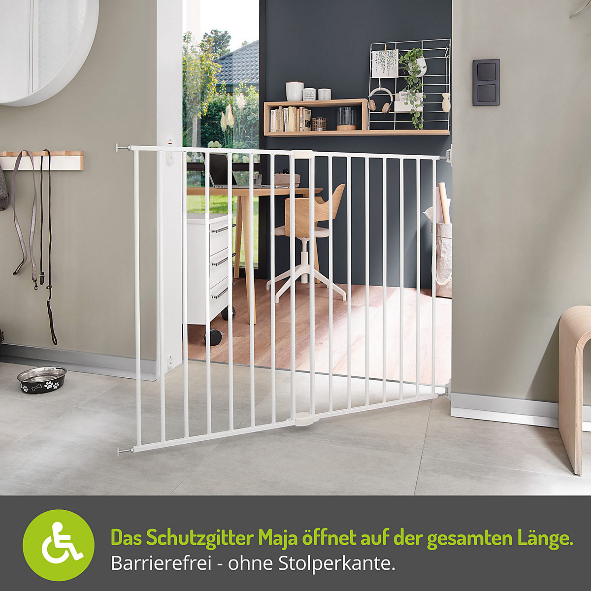 Treppenschutzgitter Maja 69 - 116 cm Weiß