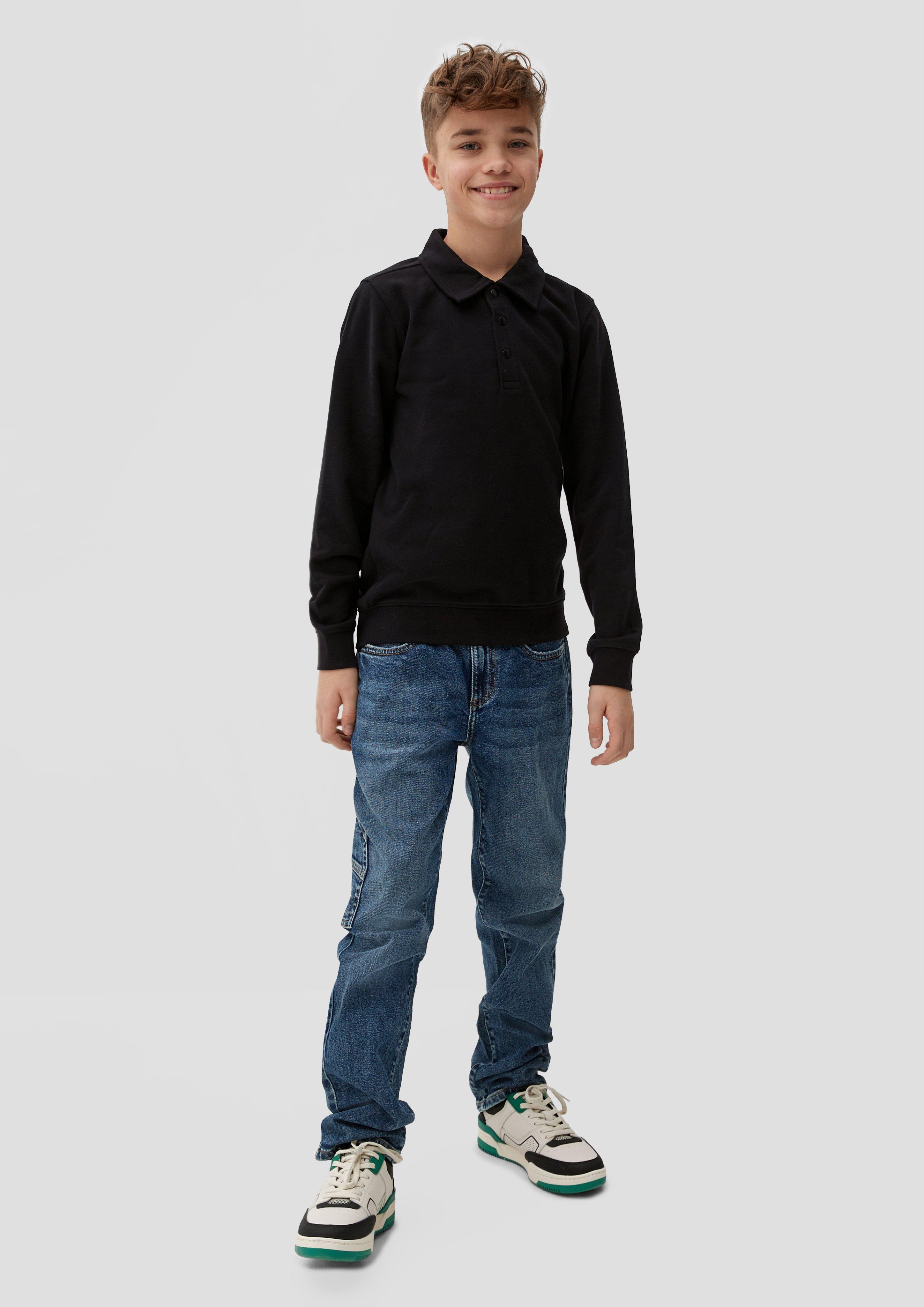 Sweatshirt mit Polokragen  2134050-9999