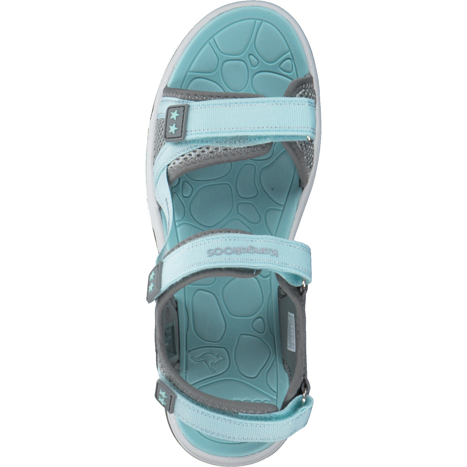 KangaROOS K-Leni Kira 10045, Sandalen (Kinder), Kinder, türkis/grau