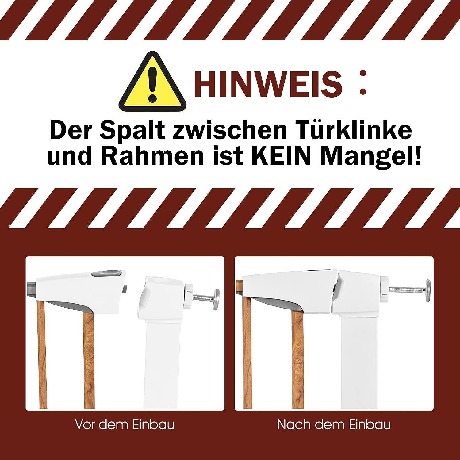 KOMFOTTEU Treppenschutzgitter Türschutzgitter, 75-85 cm, mit einhändiges Öffnen