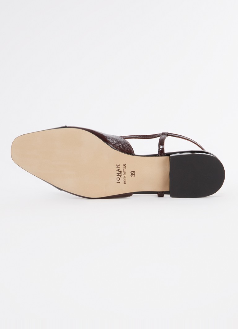 Jonak Dhapou calf leather slingback with patent finish