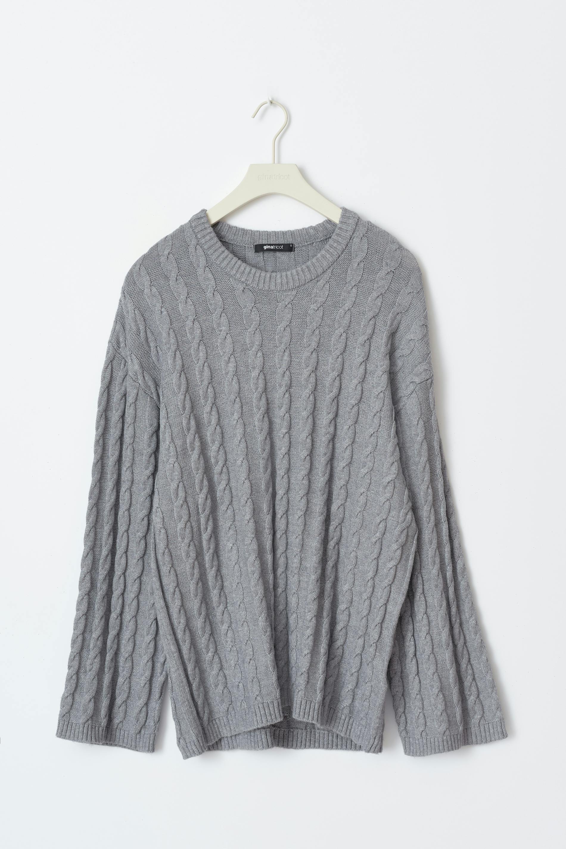 Knitted cable sweater