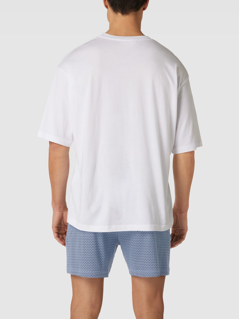 Boxershorts mit Label-Detail Modell 'INTERLOCK' in blau