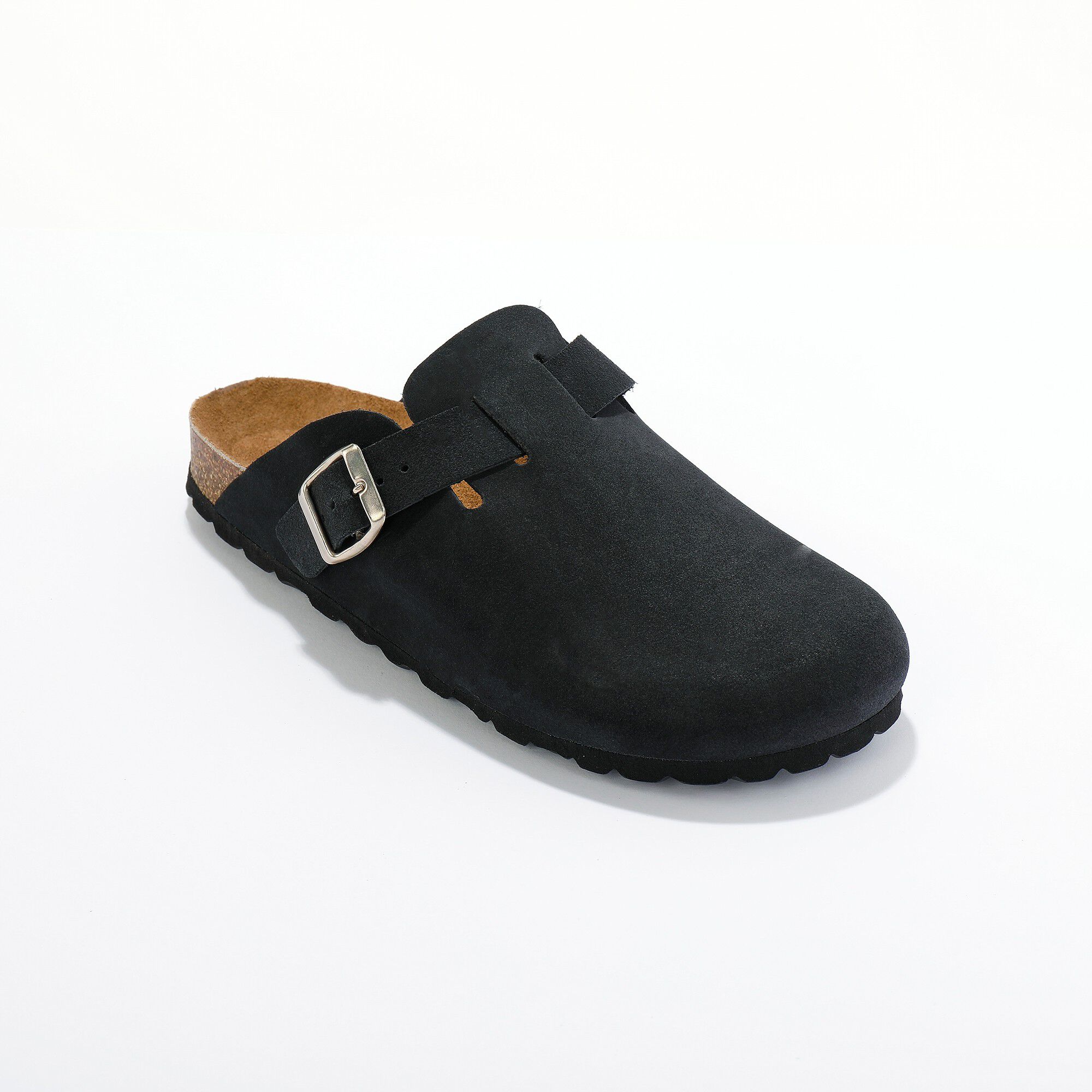 Sabots croûte de cuir avec boucle réglable