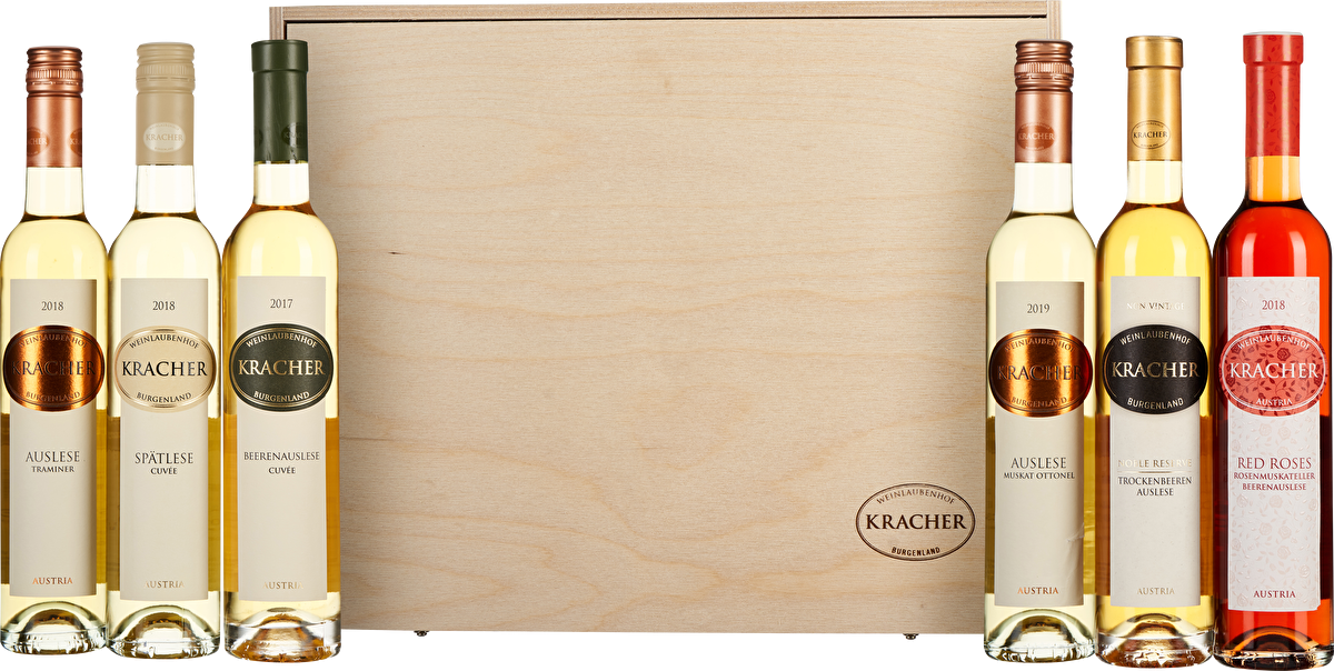 Kracher 6er-Set Süßweine in Holzkiste