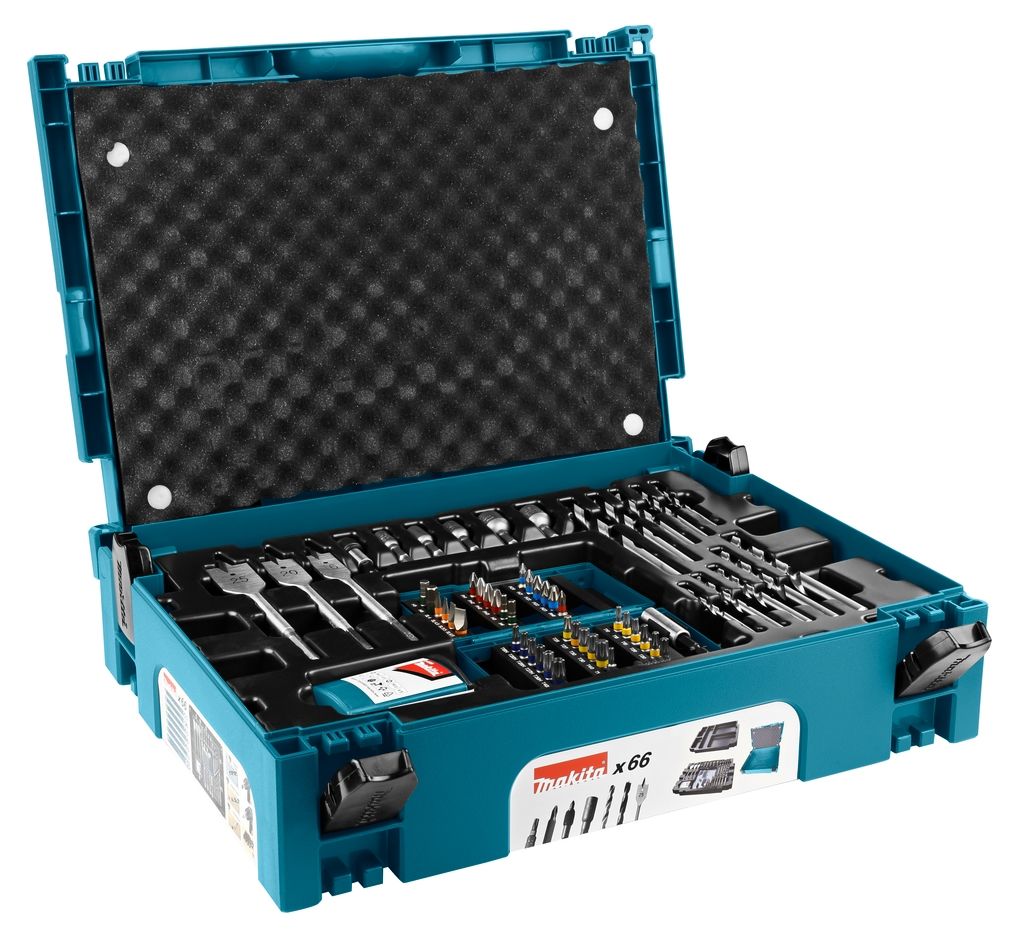 Accessoires Makita B-43044, coffret de 66 accessoires en boîte M