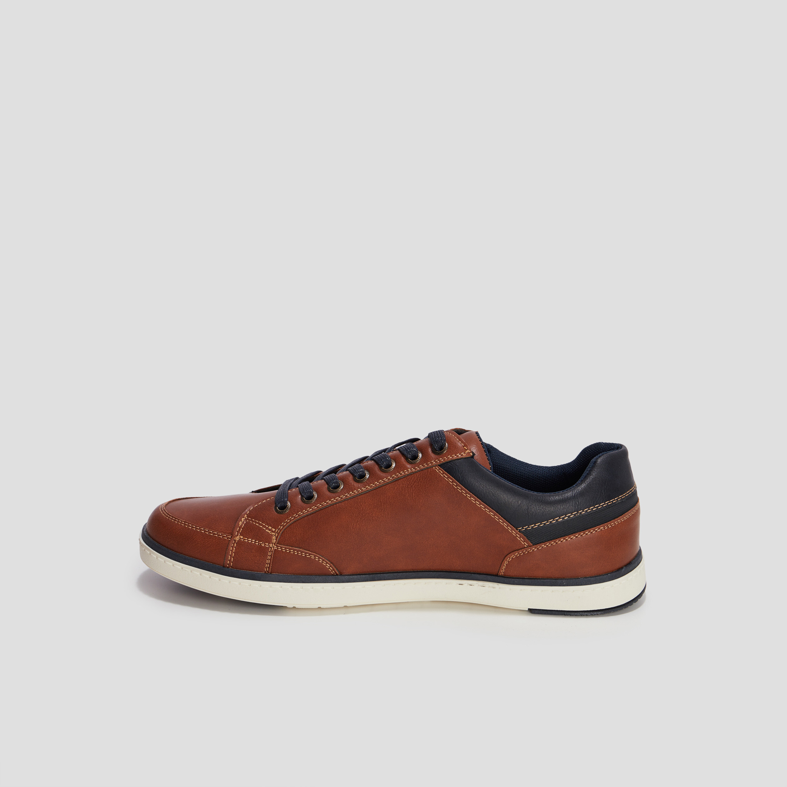 Sneakers zippées Creeks marron cognac homme | La Halle