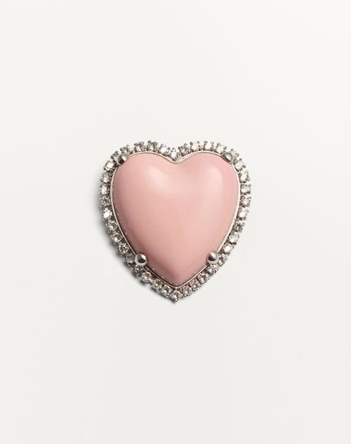 Coeur Hyperbole-broche i metal, harpiks og Swarovski®-krystaller