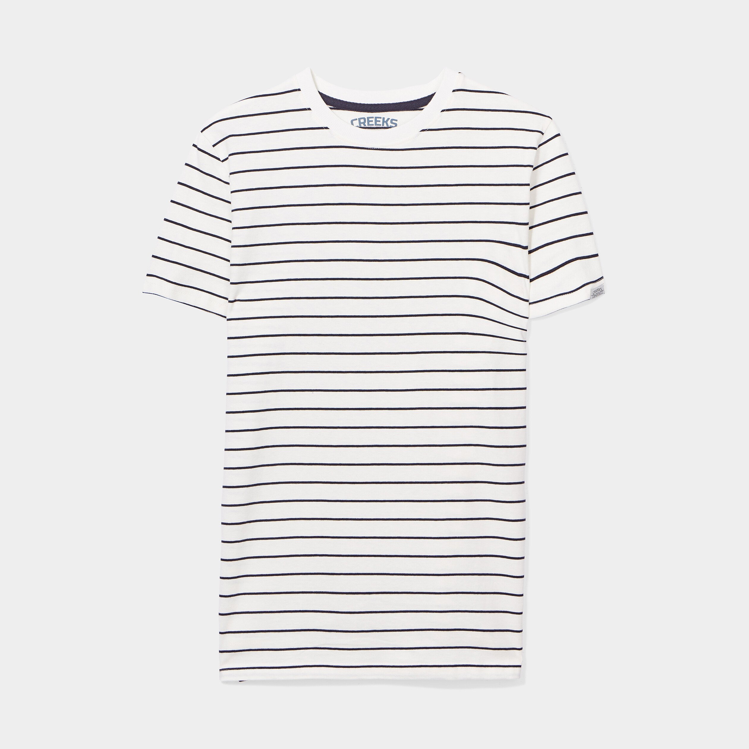T-shirt col rond manches courtes Creeks ecru homme | La Halle