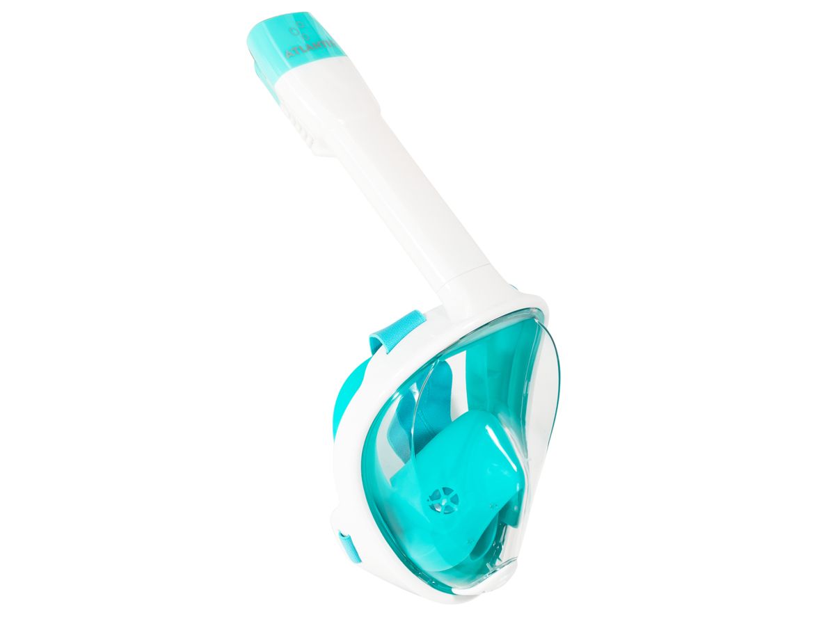 Atlantis Full Face Mask weiß S/M Erwachsene Schnorchelmaske