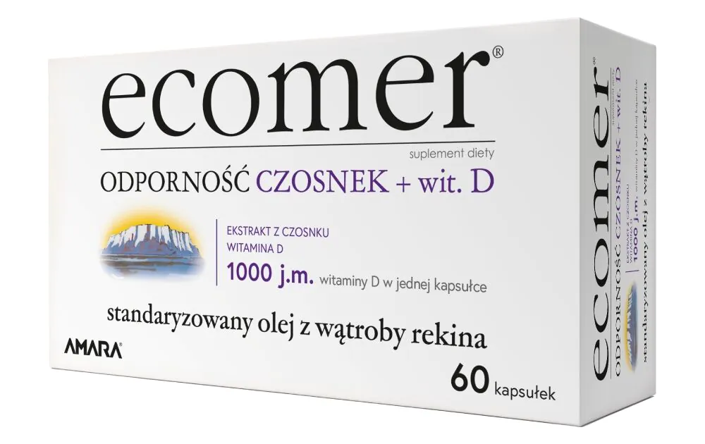 Ecomer Immunity bijeli luk + vitamin D 60 kapsula.