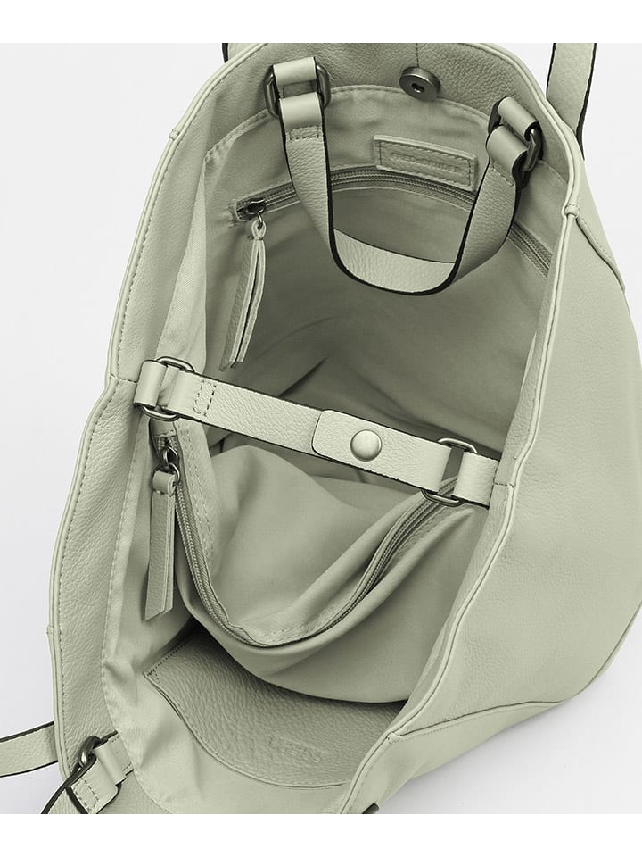 FREDs BRUDER Leder-Shopper in Grün - (B)45 x (H)31 x (T)16 cm günstig kaufen onesize