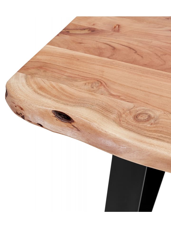 KADIMA DESIGN Stehtisch aus Akazienholz mit Metallgestell | Skandinavisch günstig kaufen