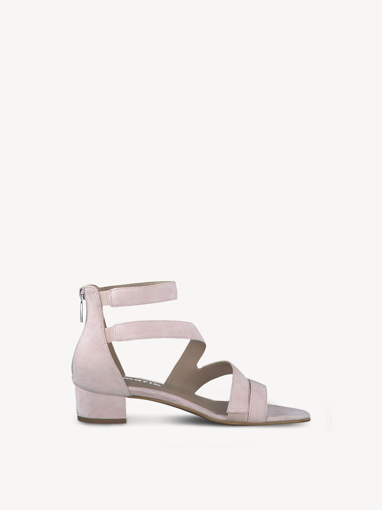 Sandale à talon en cuir - rose