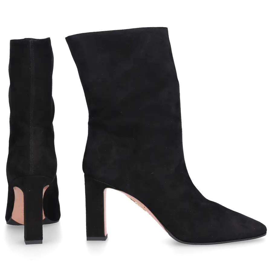 Aquazzura - Klassische Stiefeletten MANZONI 85 Veloursleder - schwarz