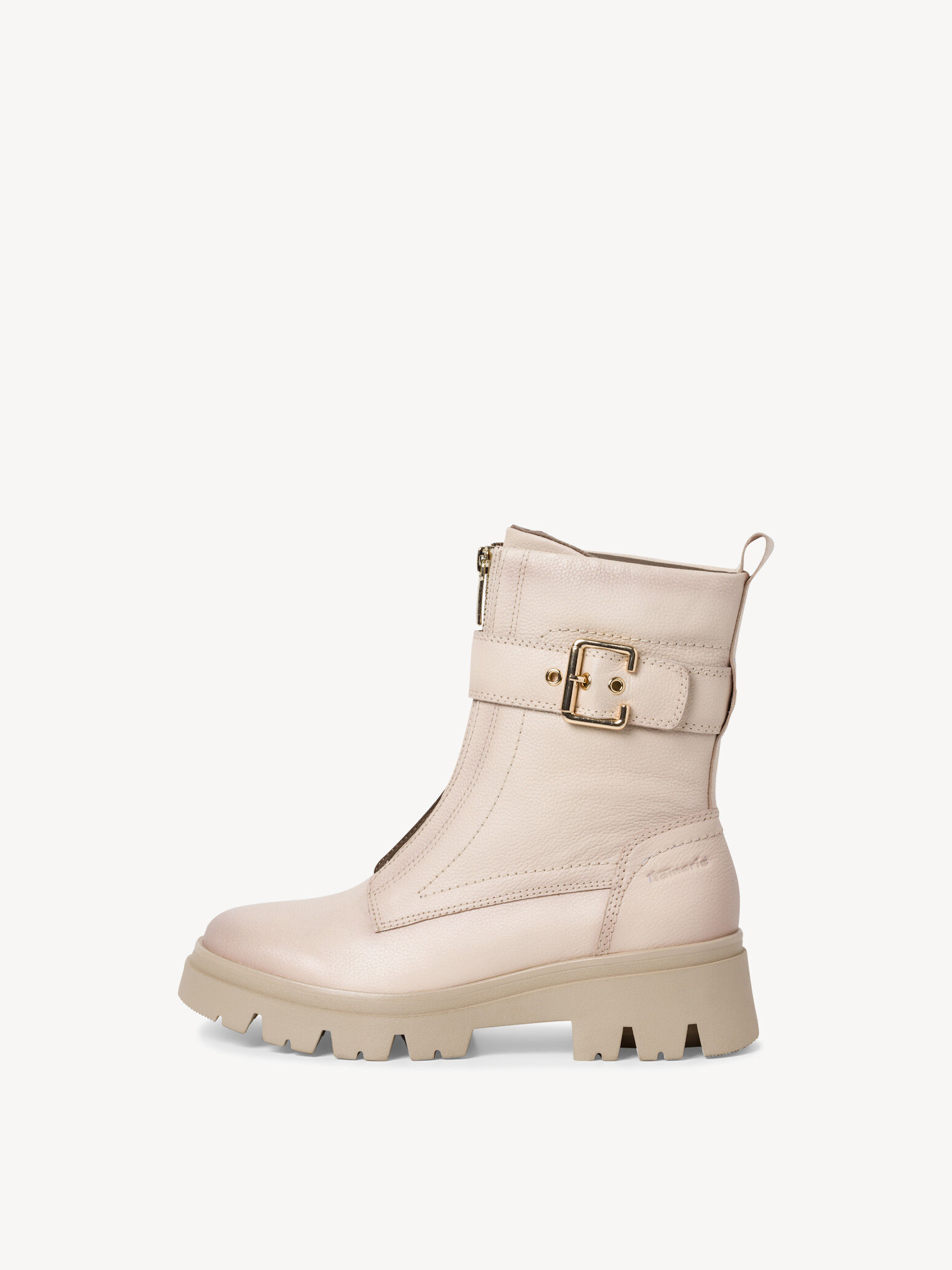 Bottine en cuir - beige