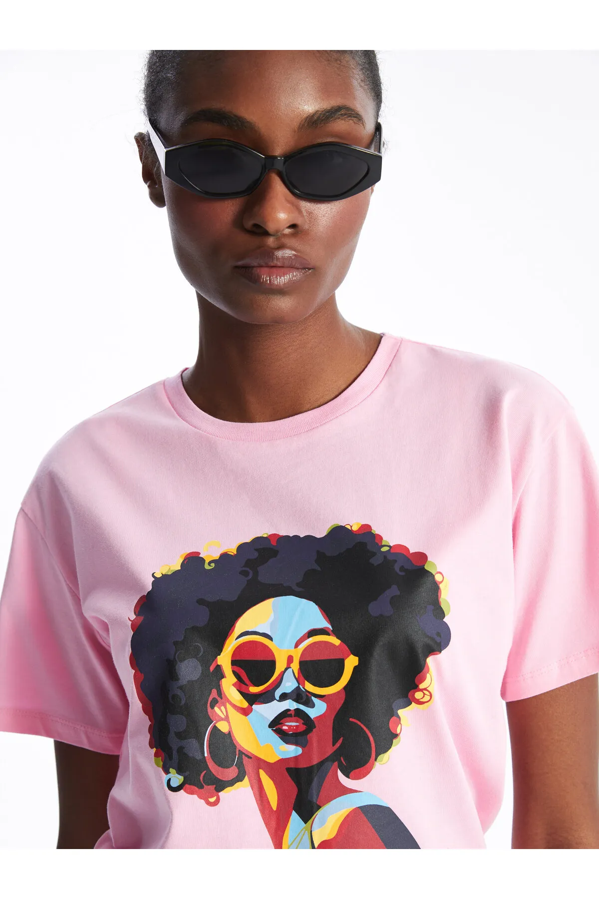 LC Waikiki  T-Shirt - Rosa - Regular Fit