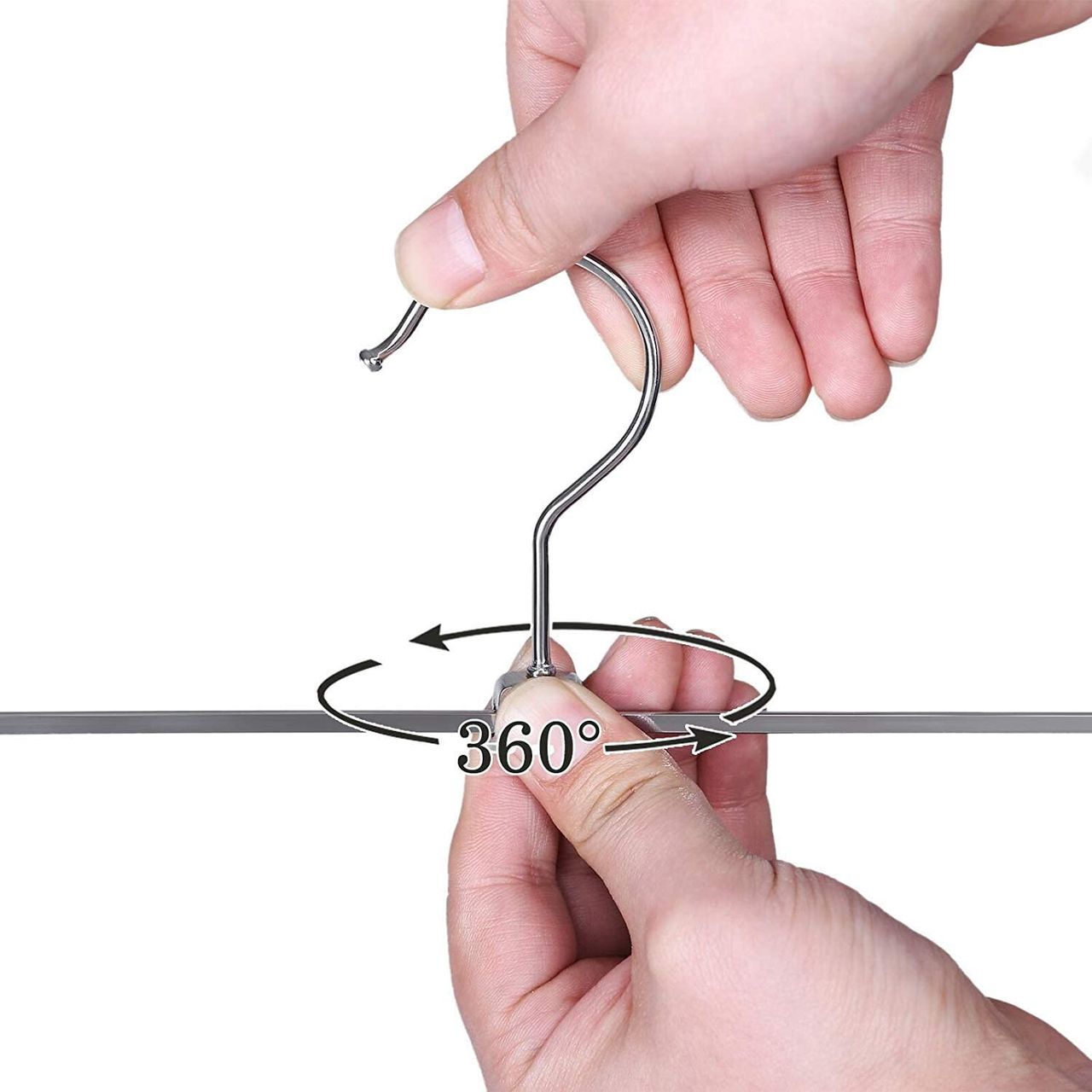 Songmics Hosenbügel aus Metall, 31 cm Kleiderbügel, 20er Set