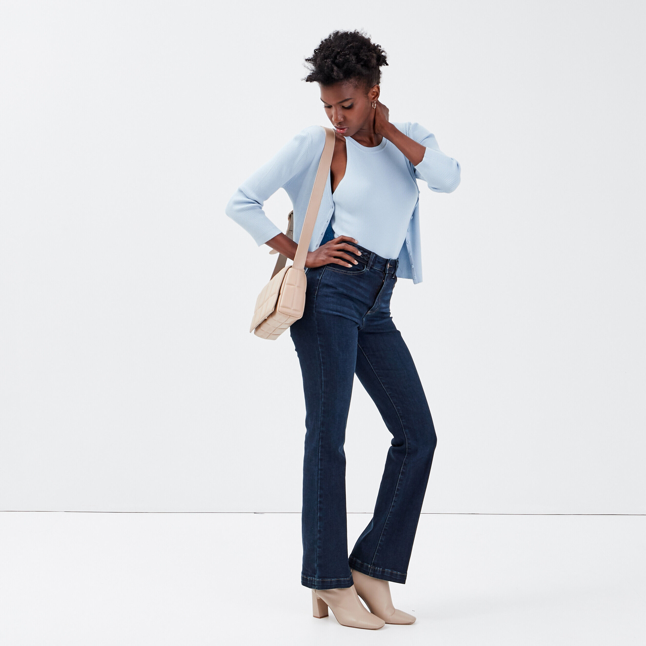 Jeans flare denim brut femme | Cache Cache
