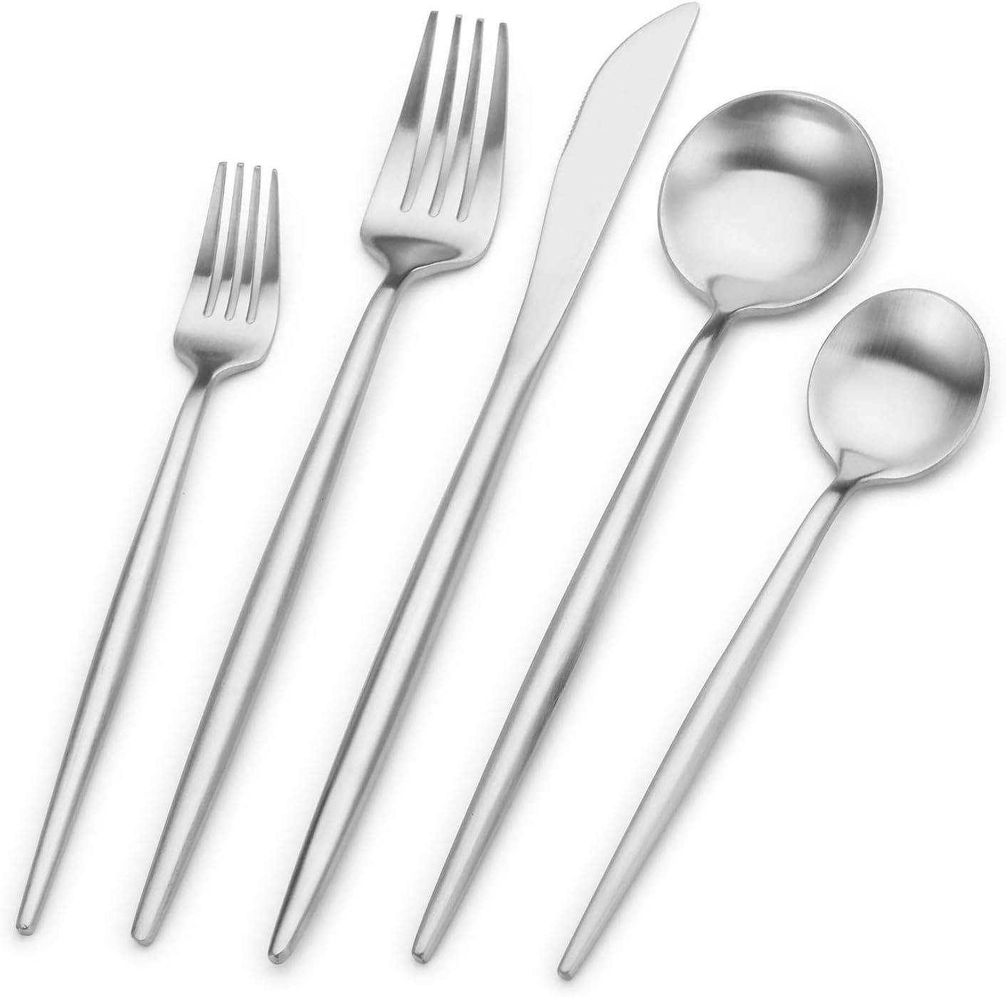KingLux Besteck-Set 60Teiliges Essbesteck Tafelbesteck Set glänzend Spülmaschinenfest