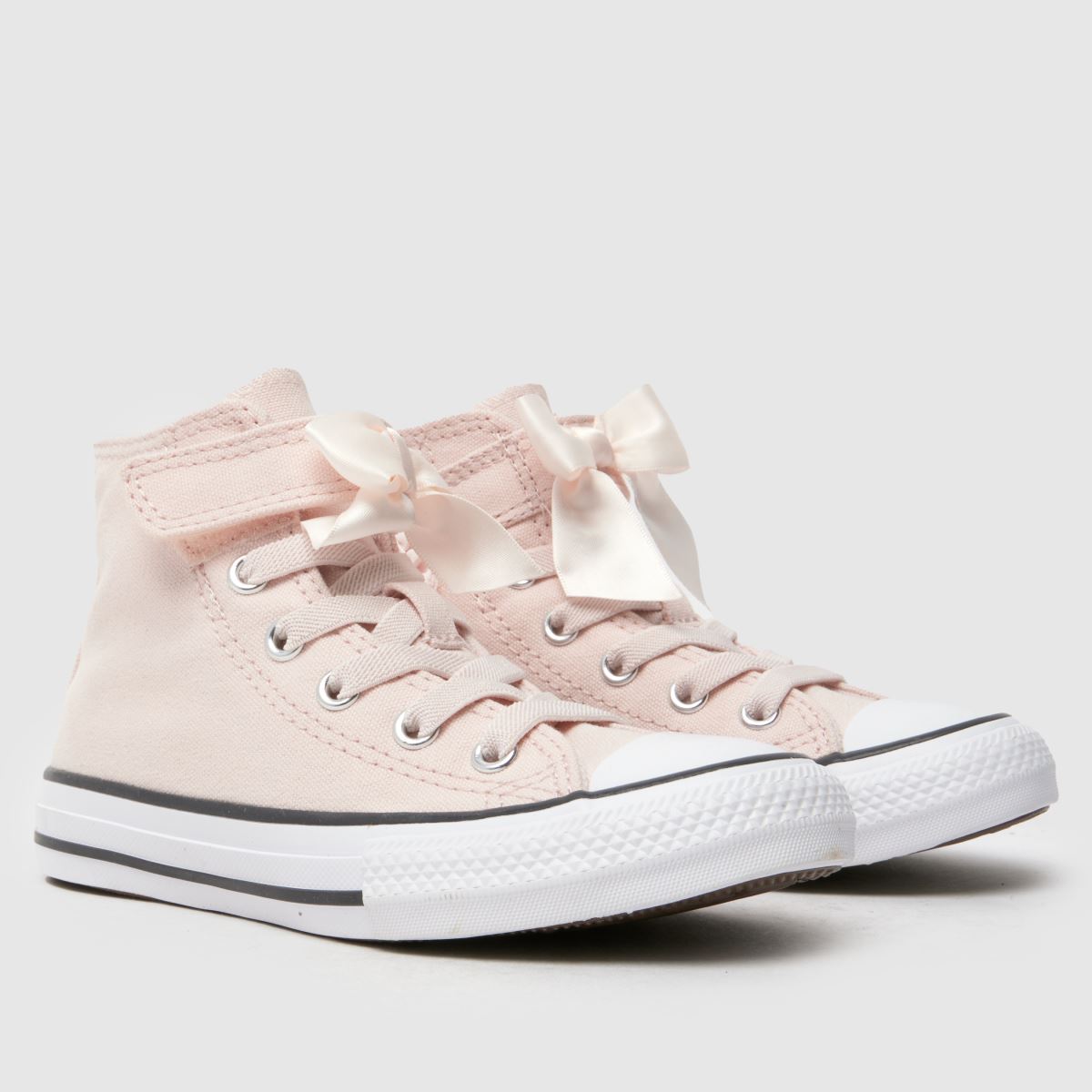 Converse ljusrosa All Star Hi Ruffles Junior-sneakers för flickor
