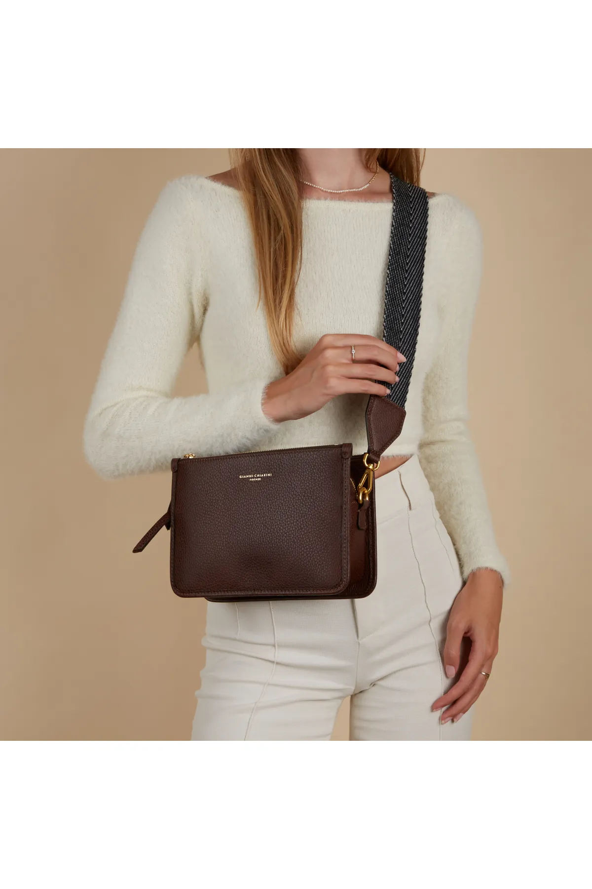 GIANNI CHIARINI  Debbie Damen Umhängetasche Braun Bs-8849-rmn-na-31