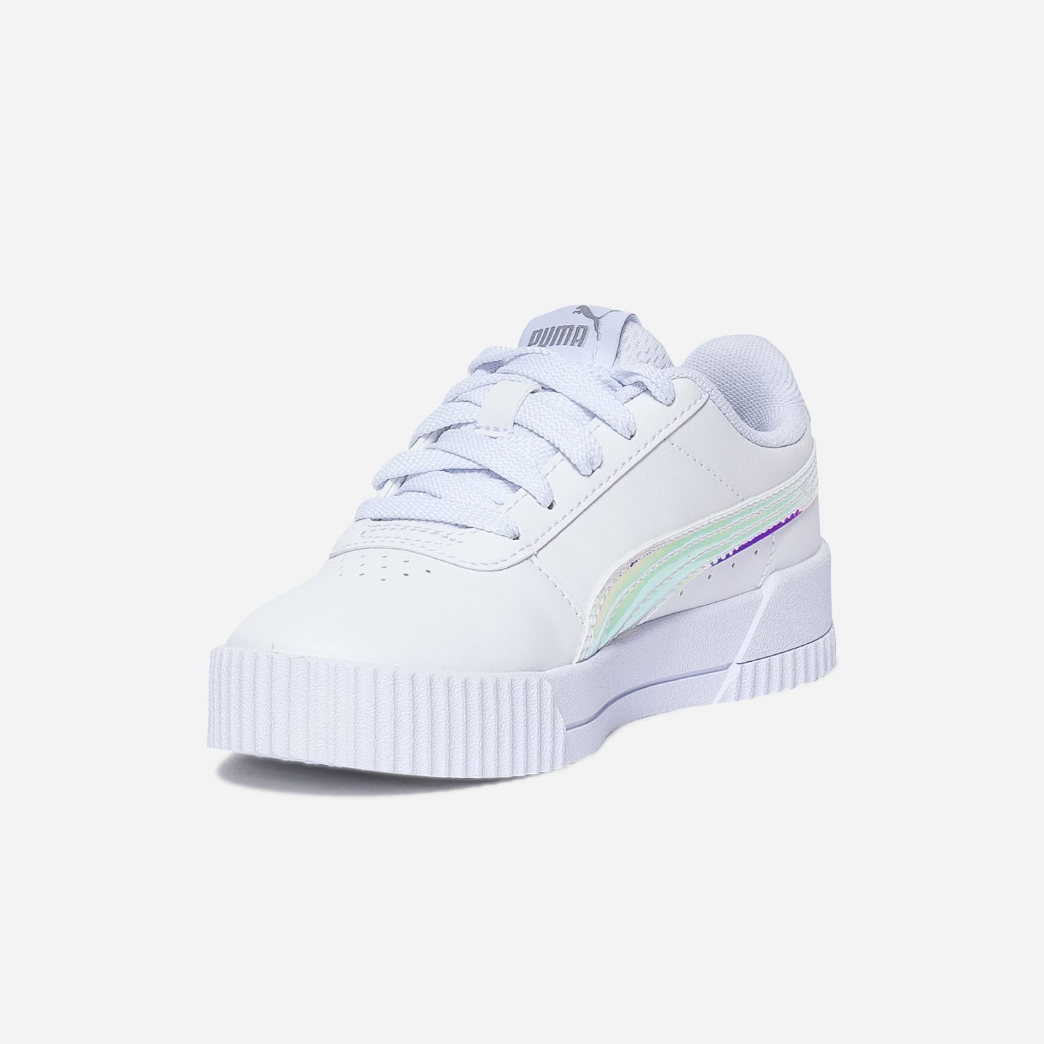 Sneakers PUMA blanche à ligne iridescente