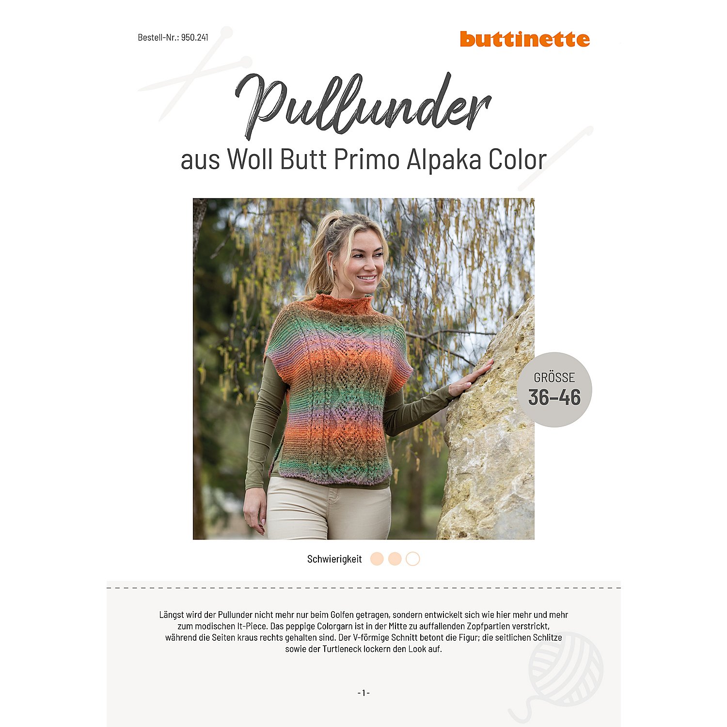 Strickanleitung – Pullunder aus Woll Butt Primo Alpaka Color
