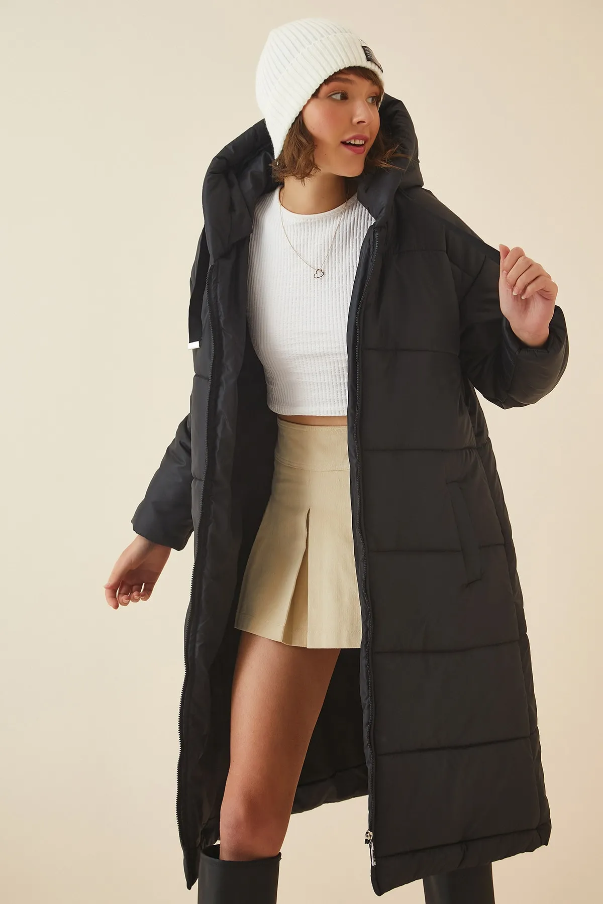 Happiness İstanbul  Mantel - Schwarz - Parka