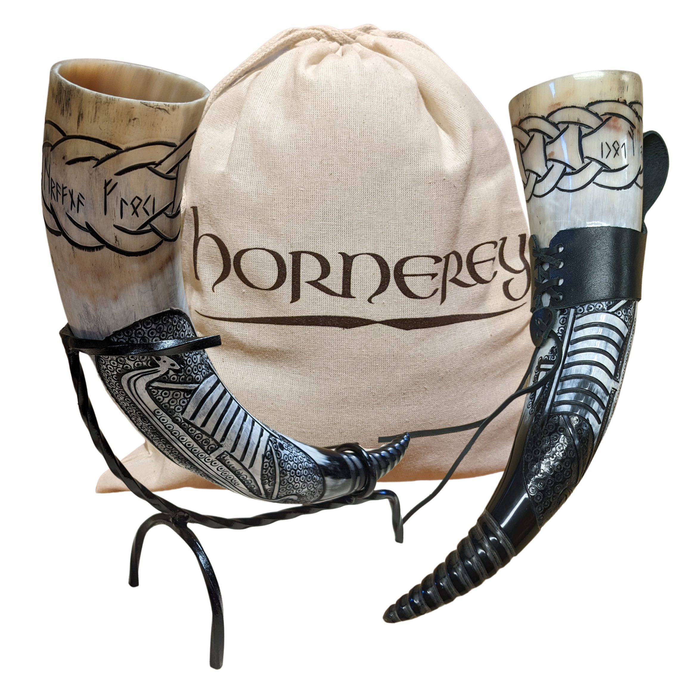 hornerey Bierkrug Trinkhorn 
