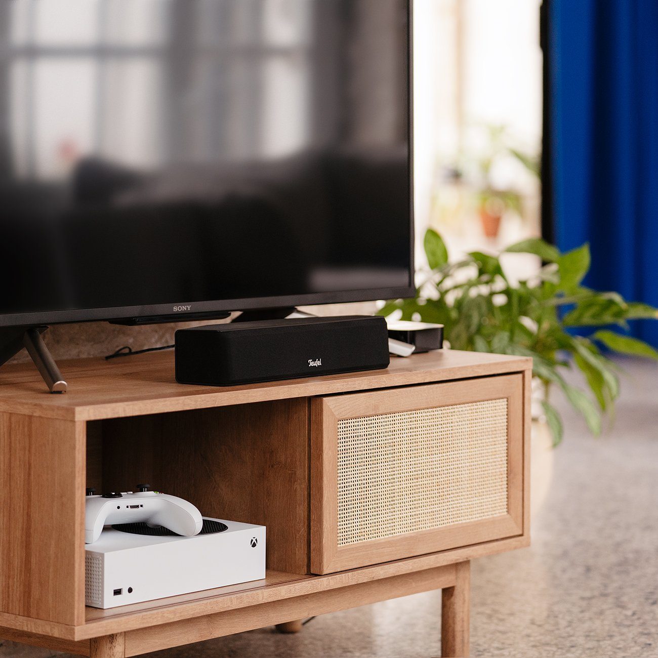Teufel CINEBAR ONE Soundbar (HDMI, Bluetooth, 60 W, Integrierte USB-Soundkarte)