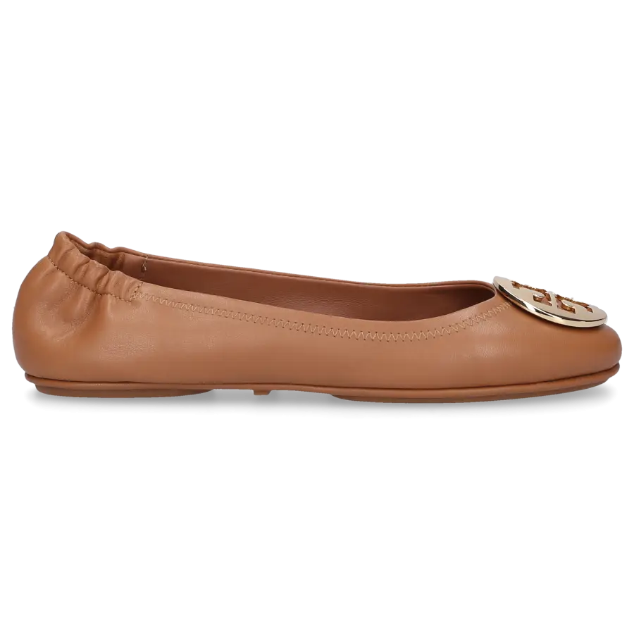 Tory Burch - Ballerinas MINNIE TAREVL Ziegenleder - braun