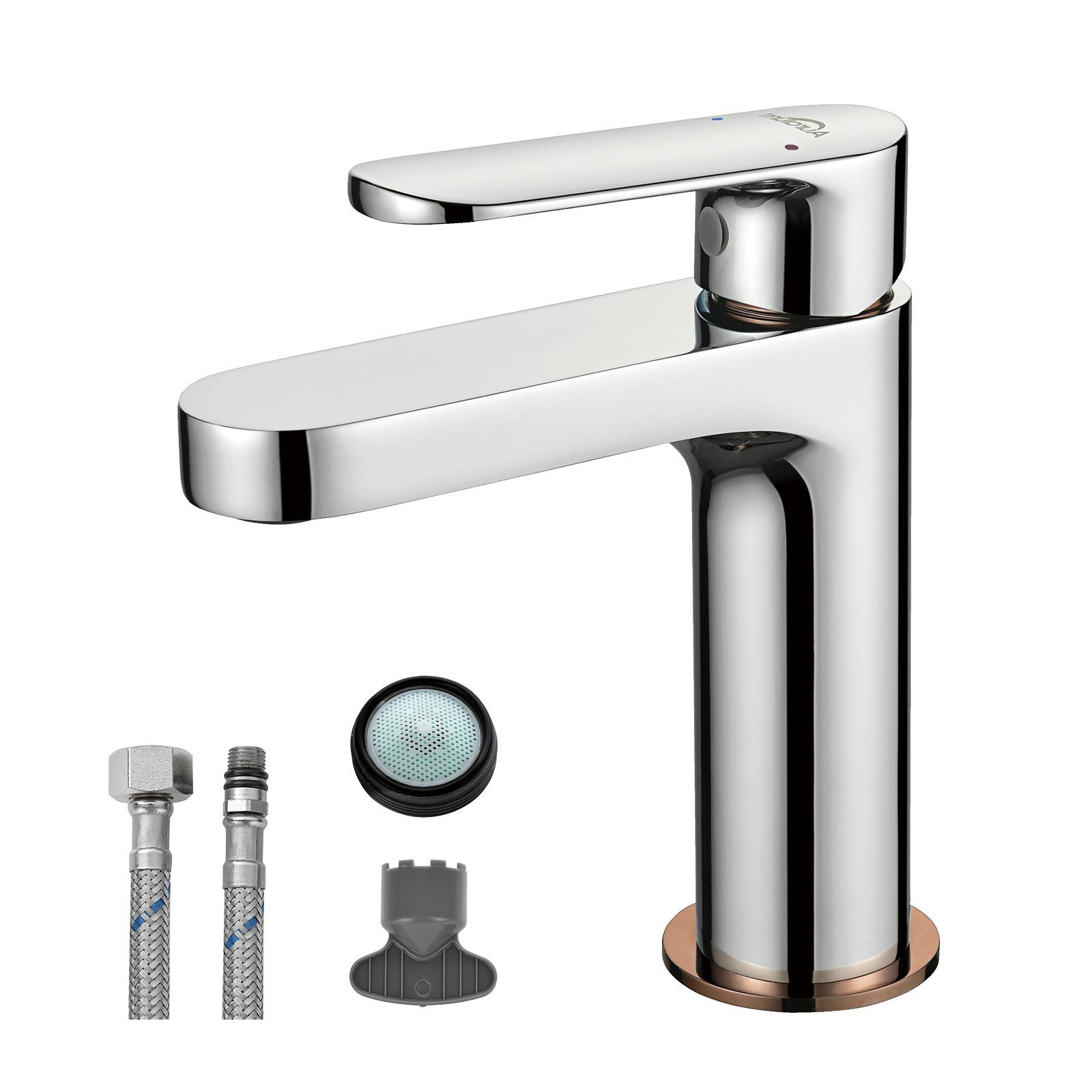 Auralum Waschtischarmatur Waschbecken Wasserhahn Bad Waschtisch Mischbatterie Badezimmer Badarmatur