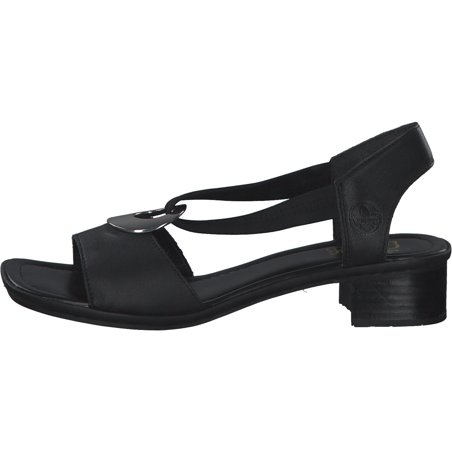 Rieker 62662, Sandaletten, Damen, schwarz/schwarz