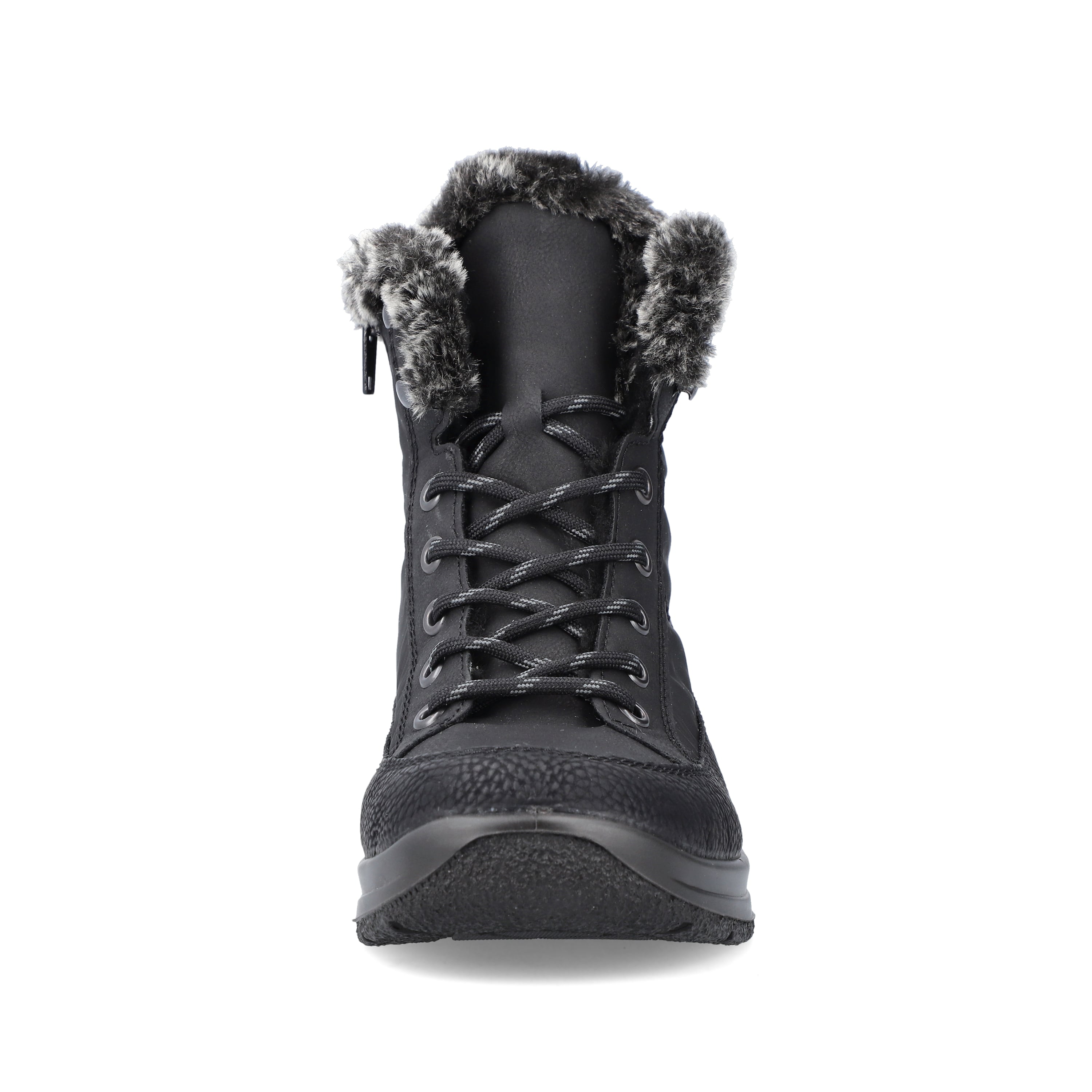 Rieker Damen Schnürstiefel nachtschwarz