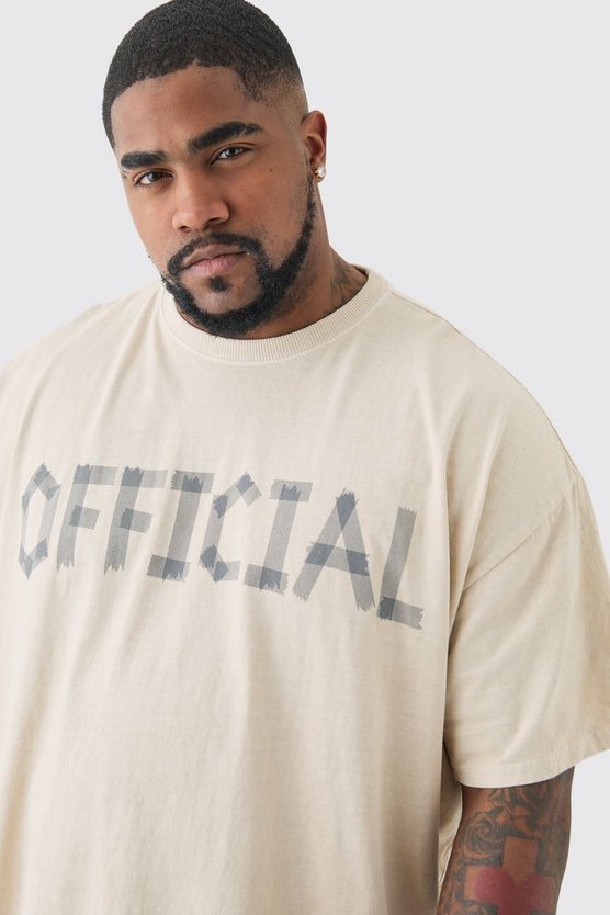 Plus Oversize T-Shirt mit Official Print