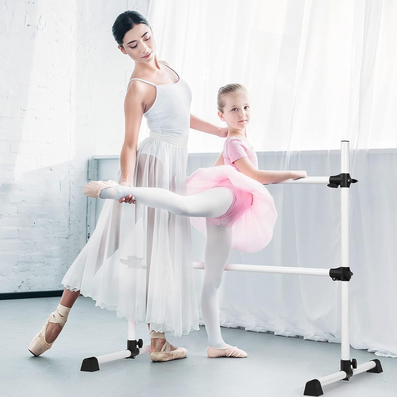 Costway Ballettstange freistehend, Ballet Bar höhenverstellbar