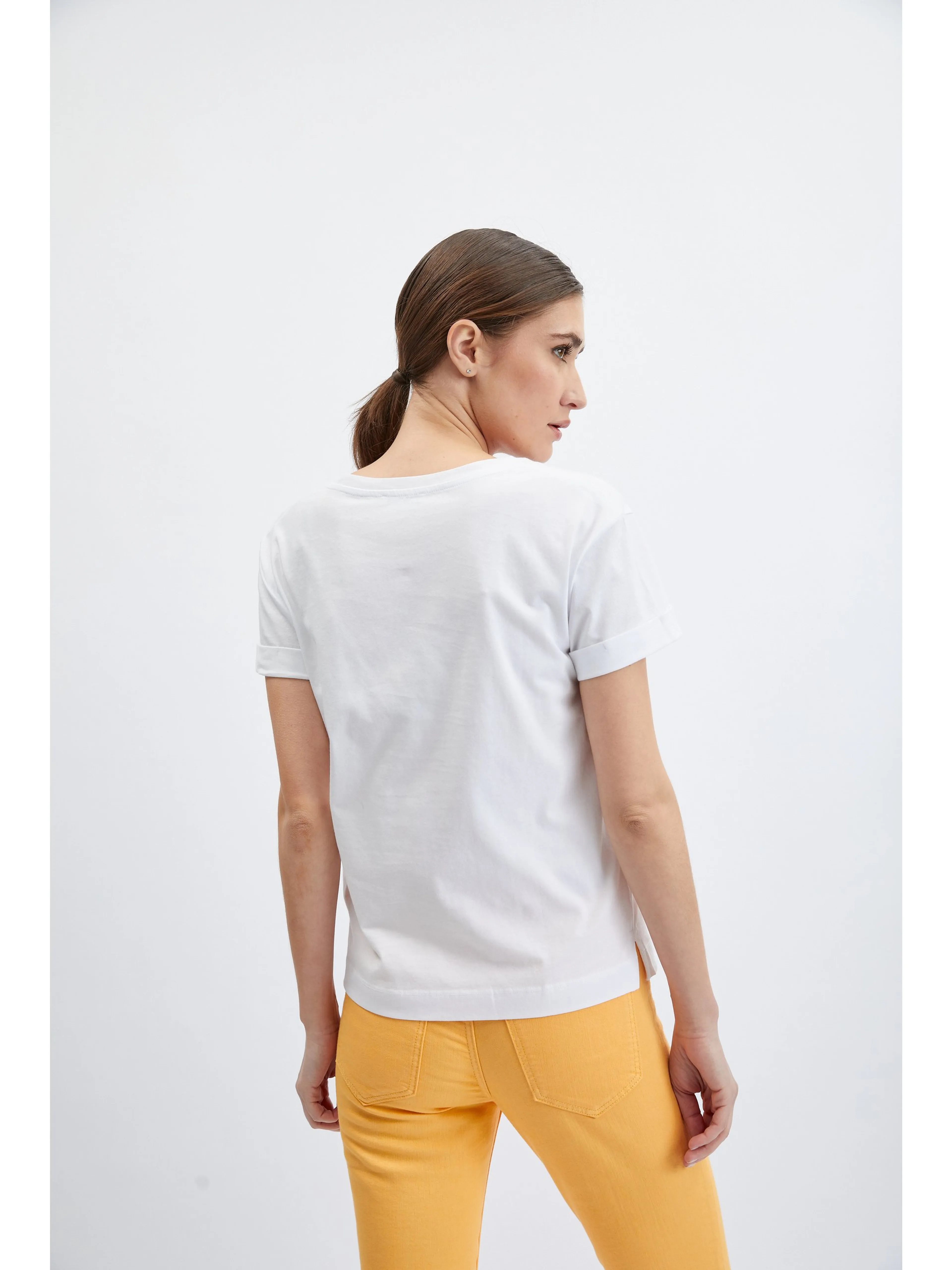 Weißes ORSAY Damen-T-Shirt