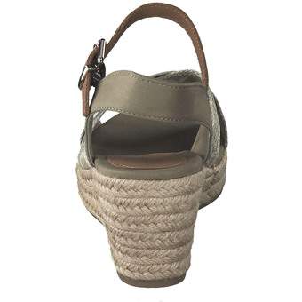 Tommy Hilfiger Webbing Low Wedge Sandal in grün