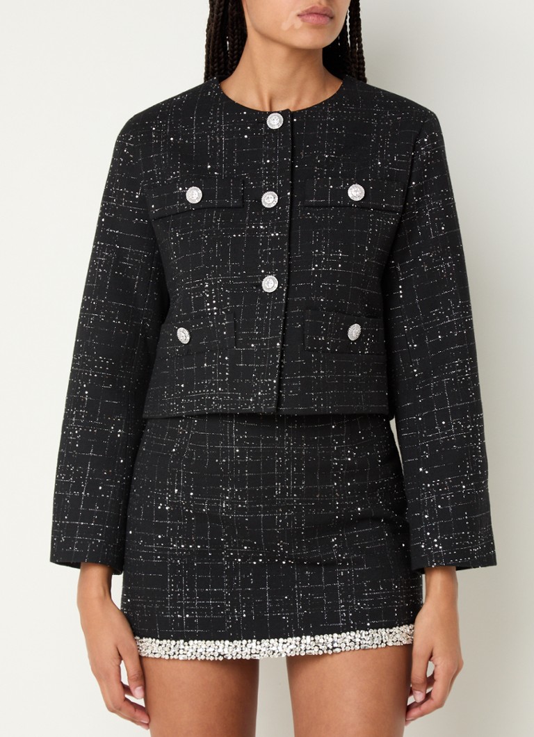 Maje Jack with lurex and flap pockets