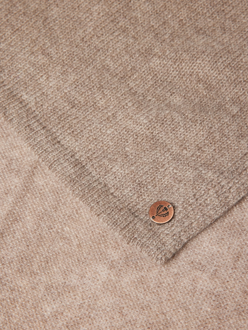 Schal aus reinem Kaschmir in taupe