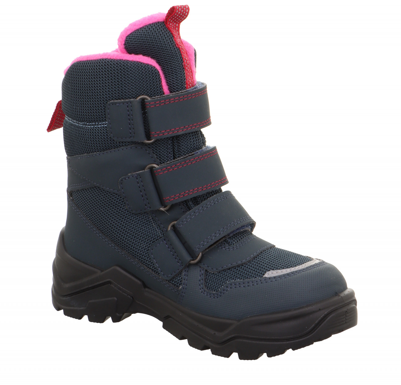 SNOW MAX - Blau/Pink Stiefel mit Klettverschluss
