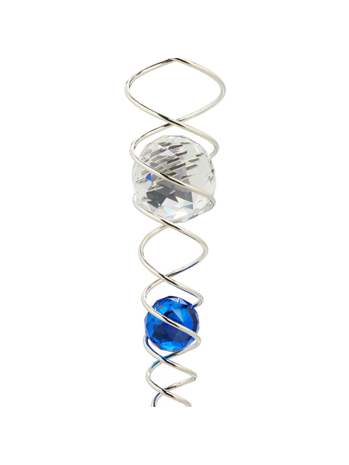 relaxdays Windspiel in Silber/ Blau - (H)46 x Ø 5 cm günstig kaufen onesize