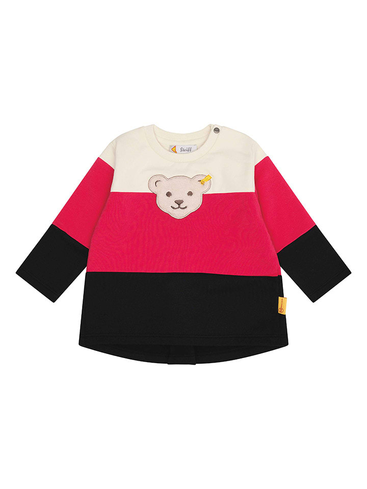 Steiff Sweatshirt in Pink/ Creme/ Schwarz günstig kaufen