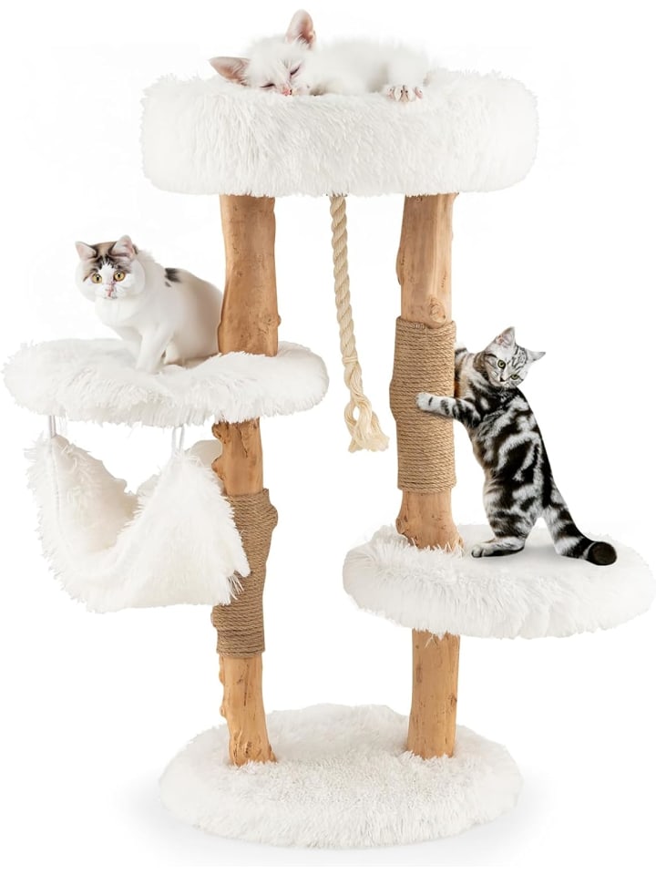 COSTWAY 87cm Kratzbaum in Weiß günstig kaufen onesize