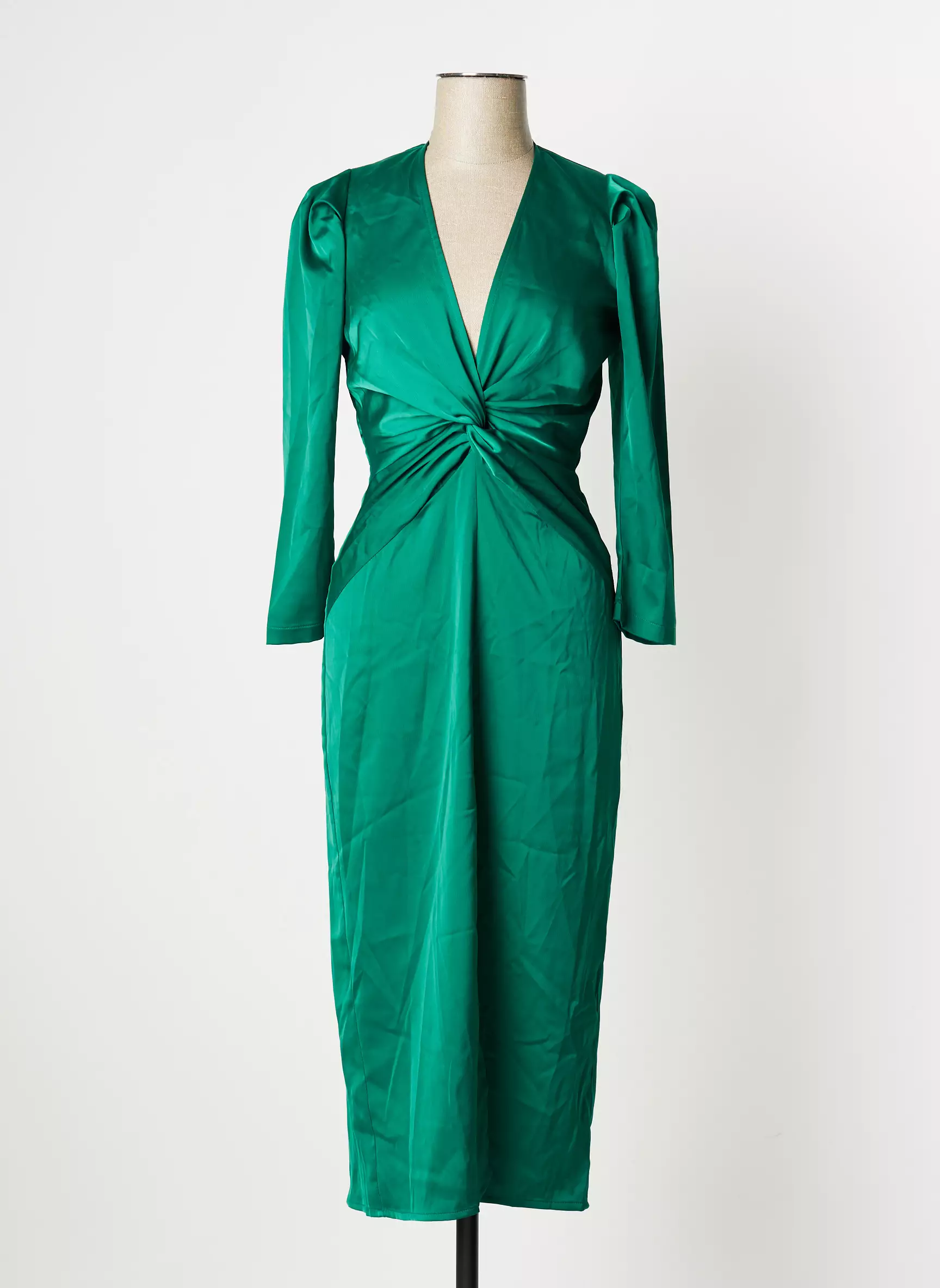 Laagam Robes Longues Femme couleur vert