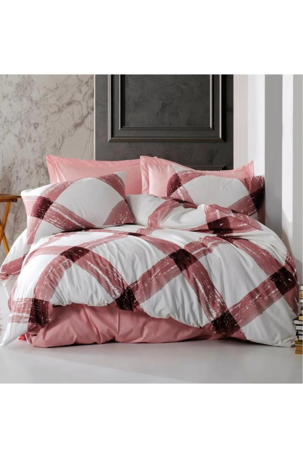 Çeyiz Diyarı  Andri Bettwäsche-Set für Doppelbett, Rosa