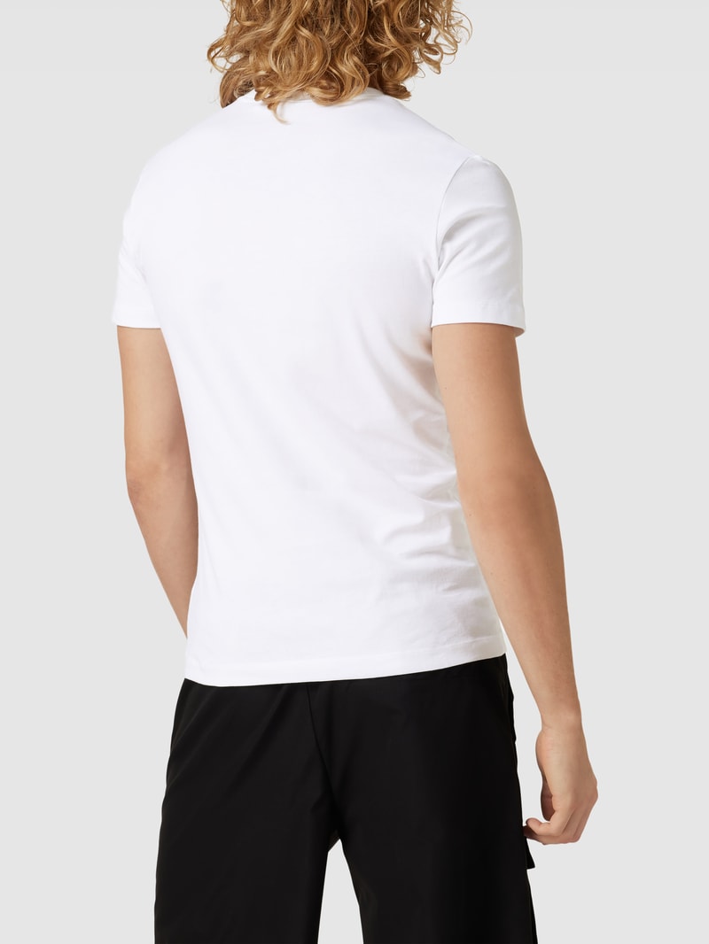 T-Shirt mit Label-Print in weiss