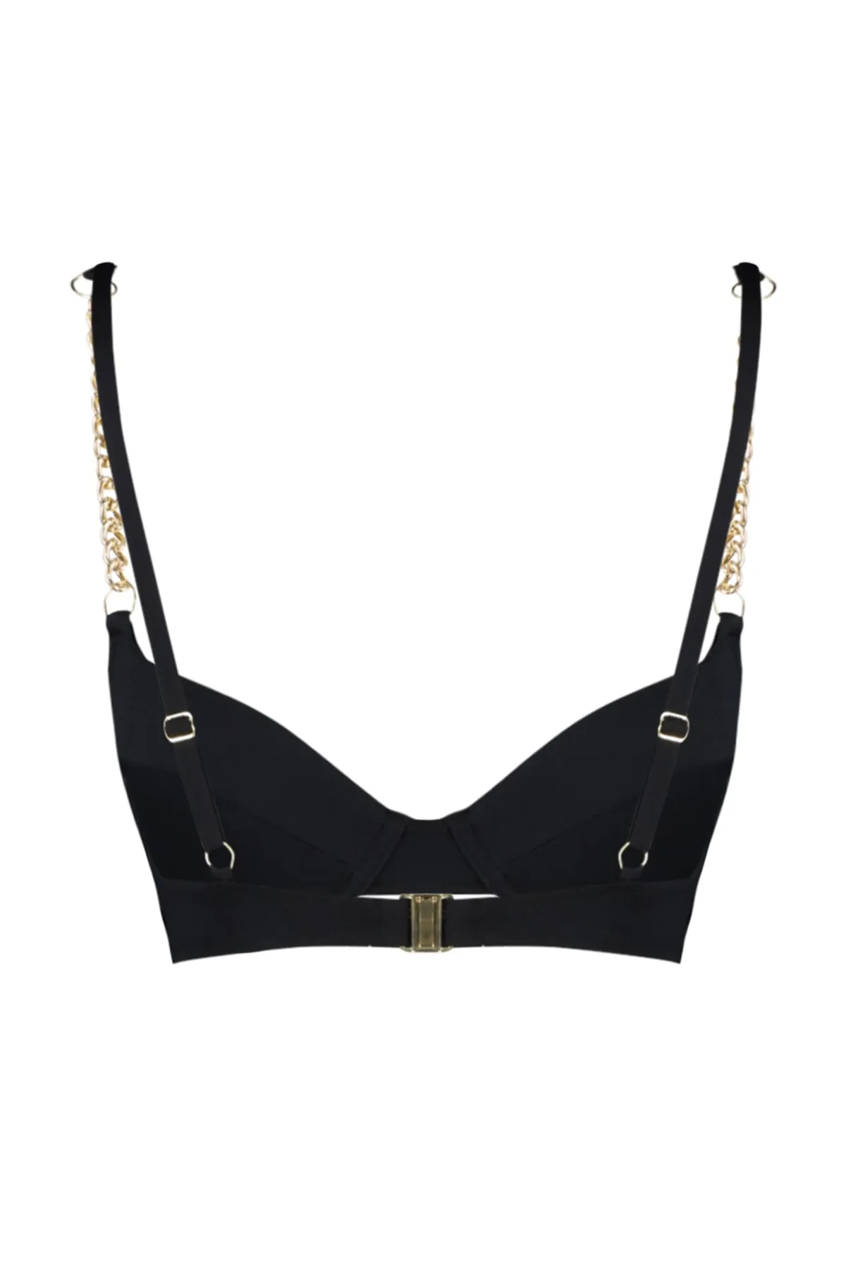 Trendyol Collection  Schwarzes Balconette-Bikinioberteil mit Kettenzubehör TBESS22BU0047